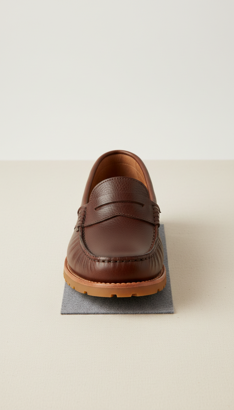 Mocasín clásico en cuero pulido