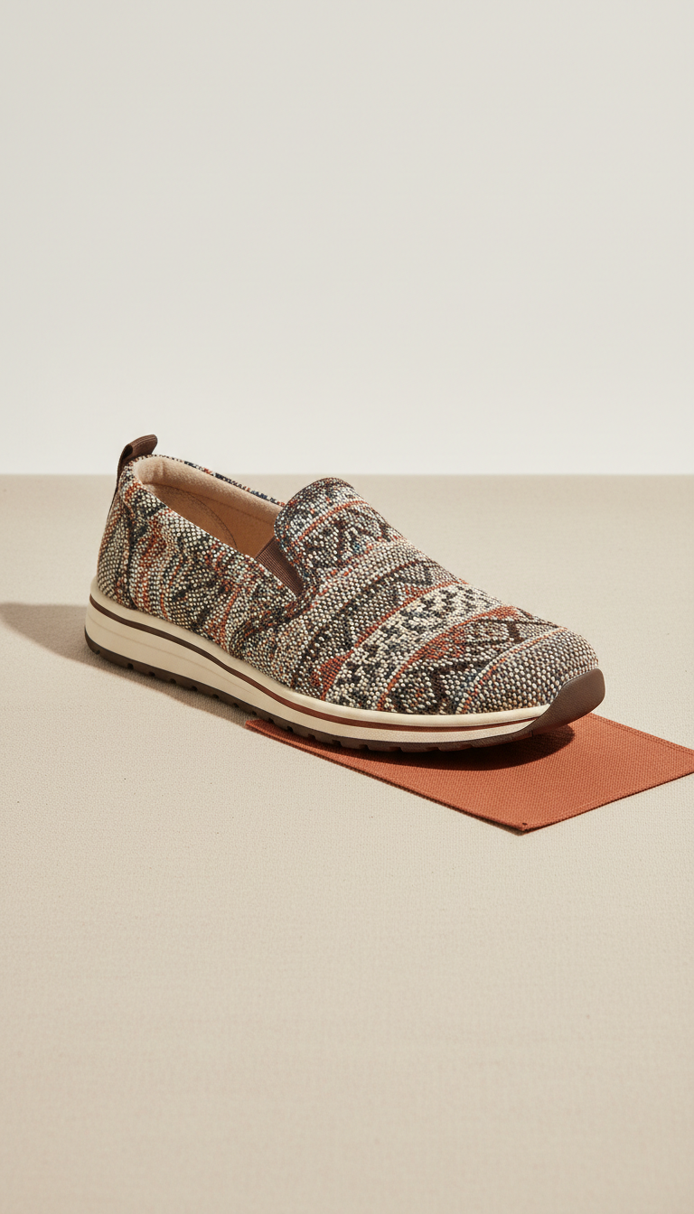 Slip-on textil trenzado artesanal